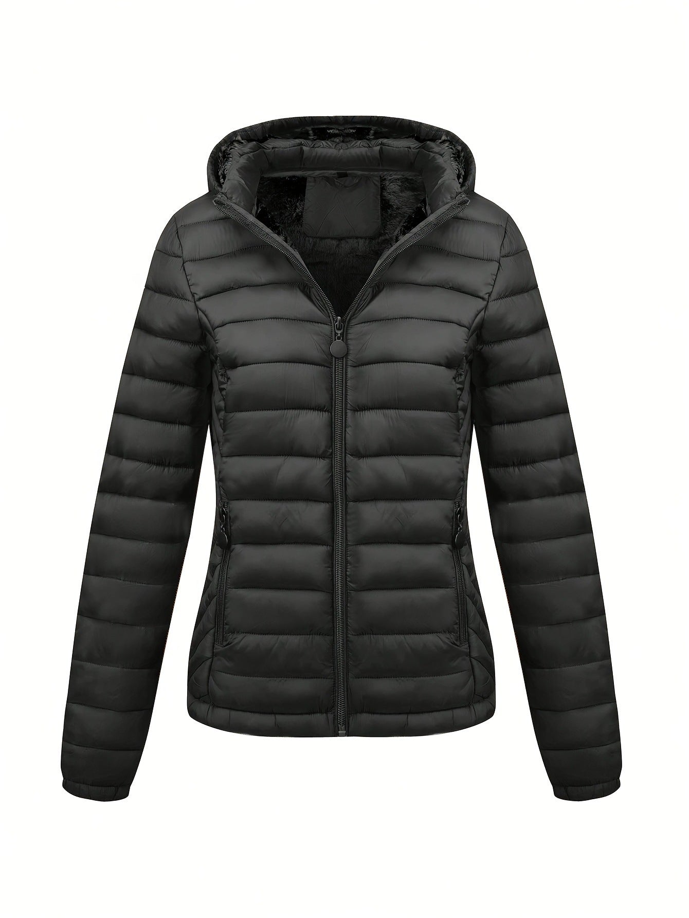 Women's Lightweight Hooded Winter Jacket Nylon Material - VirtualLightWomen's Lightweight Hooded Winter Jacket
