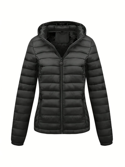 Women's Lightweight Hooded Winter Jacket Nylon Material - VirtualLightWomen's Lightweight Hooded Winter Jacket