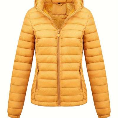 Women's Lightweight Hooded Winter Jacket Nylon Material - VirtualLightWomen's Lightweight Hooded Winter Jacket