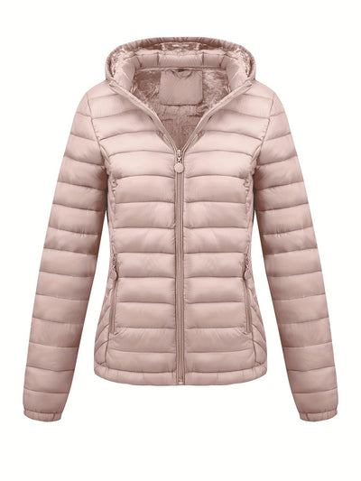 Women's Lightweight Hooded Winter Jacket Nylon Material - VirtualLightWomen's Lightweight Hooded Winter Jacket