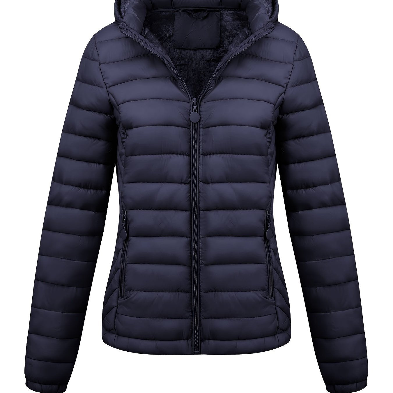 Women's Lightweight Hooded Winter Jacket Nylon Material - VirtualLightWomen's Lightweight Hooded Winter Jacket