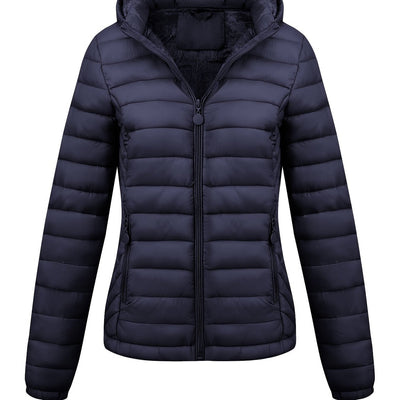 Women's Lightweight Hooded Winter Jacket Nylon Material - VirtualLightWomen's Lightweight Hooded Winter Jacket