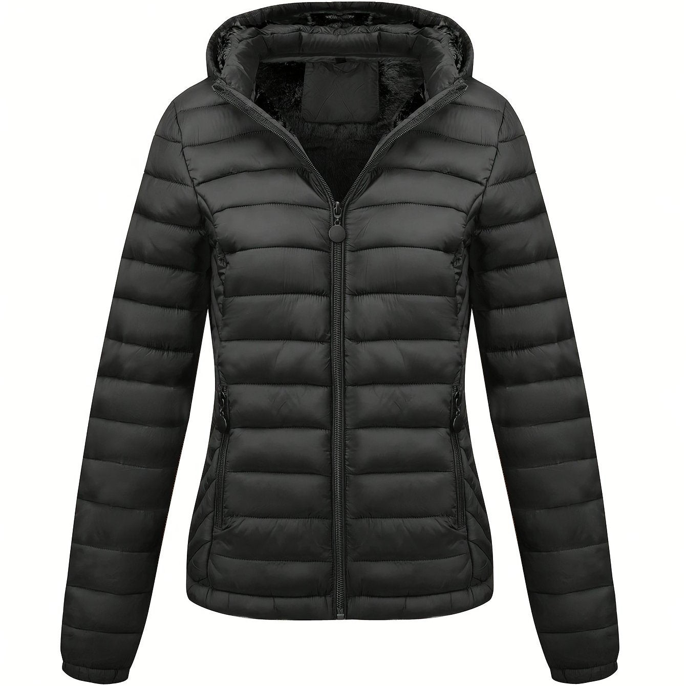 Women's Lightweight Hooded Winter Jacket Nylon Material - VirtualLightWomen's Lightweight Hooded Winter Jacket