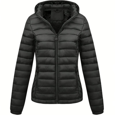 Women's Lightweight Hooded Winter Jacket Nylon Material - VirtualLightWomen's Lightweight Hooded Winter Jacket