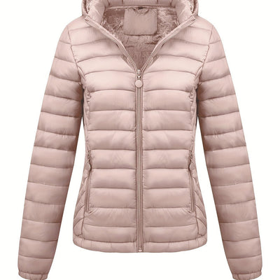 Women's Lightweight Hooded Winter Jacket Nylon Material - VirtualLightWomen's Lightweight Hooded Winter Jacket